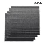 20 Pack Light Grey Gradient Square PP Carpet Tiles, Bitumen Back Sound Absorbing