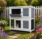 RABBIT HUTCH HUTCHES RUN RUNS BUNNY BUSINESS 41" GUINEA PIG HUTCH BB-41-DDL-HR