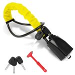 Seat Belt Lock Steering Wheel Lock Car Security Anti-Theft Device Yellow