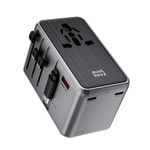 Travel Adaptor Worldwide GaN III PD 100 W Universal Travel Plug 2 USB C 1 USB A