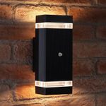 Auraglow Dusk Till Dawn Sensor Double Up & Down Outdoor Wall Security Light