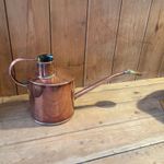Brookstone Copper Watering Can Long Spout Brass Rose Indoor Garden Vintage