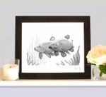 TINCAS CRUISING Art Pencil Drawing Print Tench Angler Fishermans Man Cave Wall