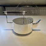 Silver Plated Art Deco Christopher Dresser Style Low Cylindrical  Shape Large