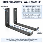 Heavy Duty Steel Shelf Brackets Scaffold Board 100-325mm Single or Pair SS/SU