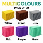 Microfibre Cleaning Cloths 40x40cm, 20 x Multi Colour With Loop,Soft,Reusable