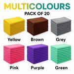 Microfibre Cleaning Cloths 40x40cm, 20 x Multi Colour With Loop,Soft,Reusable