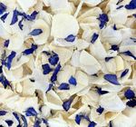 Biodegradable Confetti Ivory Blue Natural Wedding Confetti Dried Real Petals 1L