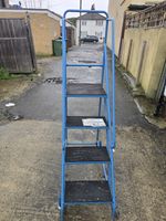 4 TREAD MOBILE WAREHOUSE STAIRS PUNCHED STEPS, 170CM Length, 45CM With