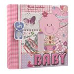 Baby Girl Pink Memo Slip In Photo Album 200 6"x4'' Photos Ideal Gift AL-9773