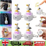 Seagull Mine Sound Button Keychain,Rechargeable Fidget Clicker with Sound&Light
