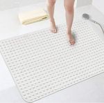 Extra Wide 90x60 cm Non-Slip Soft Bath Anti-Bacterial Safety Mat for Bathrooms