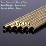 Tube Hollow Metal Round Tubes Inner Dia 1.5mm to 7mm Craft Model DIY Brass