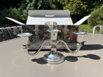 Vintage The Mayfair Collection Silver Plated 3-Arm Candelabra Candle Holder