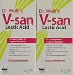 X2 Dr Wolff's V-san Lactic Acid 7 Pessaries for Prevention of Vaginal Infections