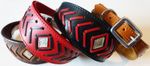 Leather Fishbone Stitch Saluki Collar Afghan Collar Whippet Greyhound Dog Collar