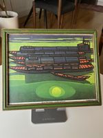 Clifton Karhu Kyomeisho-Yodogawa 1976 Signed Woodblock Print 27/100 Framed