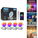 Ligency 4-Pack 4 Inch Smart Recessed Lighting 9W 810Lm Ultra-Thin Canless Led