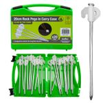 Tent Pegs Solid Case Glow In Dark Heavy Duty Green Pack of