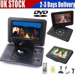 Portable DVD Player with 9" Large HD Swivel Screen DVD CD VCD TV with Remote UK