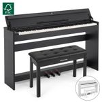 ♬Mustar 88 Keys Semi Weighted Upright Digital Piano MIDI Wooden Stand Stool