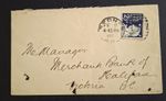 1900 Sydney to Canada International Bank Cover - NSW 2.5d Blue to Victoria BC