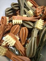 Whimzees Toothbrush Medium Natural Dog Dental Treat Chew - 50 Bulk Bag Pack