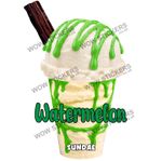 ice cream van sticker Watermelon Flake Scoop Sundae decal (choose size)