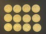 Chinese Zodiac in 12 Metal Coins.