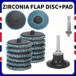 12Pcs 2 Inch Flap Disc Wheel With Roll Lock Sanding Disc Set 40/60/80/120 Grit