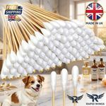 Dog Ear Cleaning Swabs ,300 Pcs  Dog Ear Buds Large 15CM Extra Long Cotton Buds