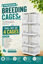 4 Stack Breeding cages for birds- Canary, Finch , Budgie