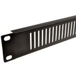 1U Blanking Plate for Comms Data Cabinet Rack 19 Vented Black [006978]