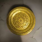 Vintage Persian decorative brass plate. Very Good Condition.