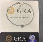 6.5mm Moissanite Tennis Bracelet Solid 925 Sterling Silver GRA VVS1 for Women