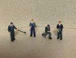 P&D Marsh OO Gauge Z56 Depot workers incl wheel tapper (4) painted & finished