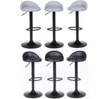 3 x Bar Stools Faux Leather Kitchen Low Back Breakfast Bar Chair