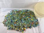 Vintage Glass Marbles Job Lot 500 Cat’s Eye Swirl Mixed Retro Toy Collection