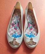 Vivienne Westwood x Melissa Orb Ballet Pumps Flats White Summer Shoes