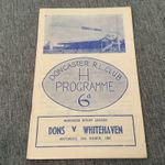 DONCASTER V WHITEHAVEN NORTHERN RUGBY LEAGUE MATCH PROGRAMME 1967