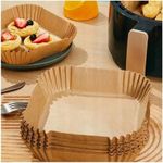 100PCS Air Fryer Liners 8 Inch Disposable Non Stick Parchment Paper Baking Sheet