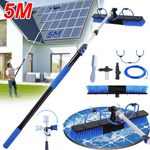 16FT WATER FED WINDOW CLEANING POLE CLEANER EQUIPMENT EXTENSION  BRUSH KIT TOOL