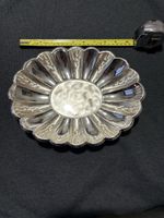 Fab WMF Ikora Scalloped Metal Serving Dish Bowl German Mid Century Art Deco