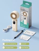 Aecooly Mighty Handheld Fan, Powerful Portable Fan, USB Rechargeable [10H Max
