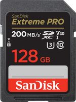 SanDisk 128GB Extreme PRO SDXC Memory Card UHS-I U3 V30 C10 4K UHD 200MB/s