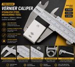 Precision Vernier Caliper Stainless Steel Measuring Tool – 0–150mm / 200mm / 300