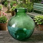 Viresa Carboy Bottle Large Vintage Terrarium French Green Glass Planter Vase 14”