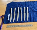 6 sterling silver dinner knives, Sheffield 1996