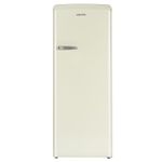electriQ Retro 194 L Freestanding Fridge with Ice Box – Cream
