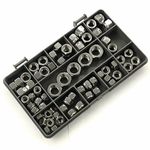 70 ASSORTED PIECE A2 STAINLESS STEEL UNC FULL NYLOC 3/8" 1/4" 5/16" 1/2" NUT KIT
